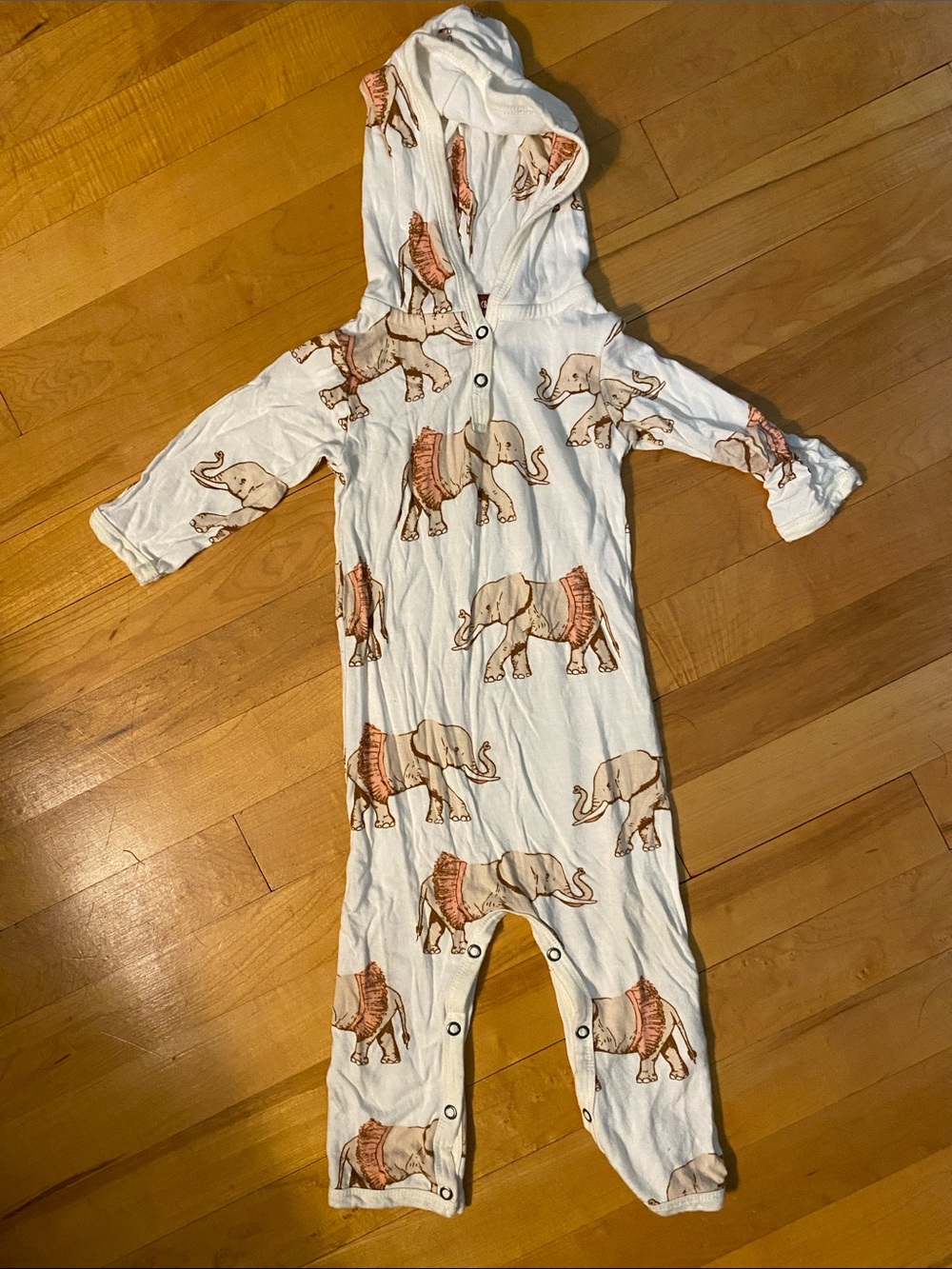 Milkbarn elephant tutu Hooded footless Onesie 6-12 mo